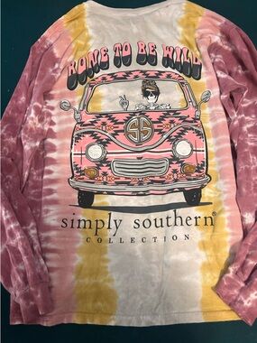 Simply Southern Pink & Yellow Vintage Van Graphic Tee